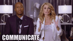 Serious Blonde Talks Effective Communication GIF