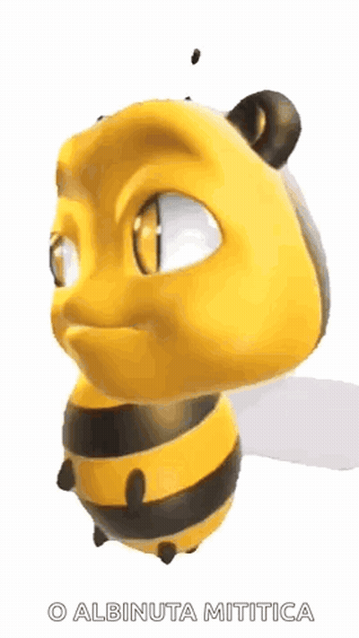 Serious Cartoon Bee GIF