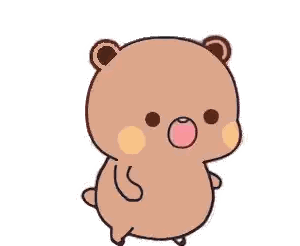 Serious Cartoon Teddy Bear Sticker
