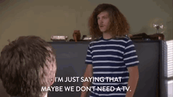 Serious Curly Man Just Saying GIF
