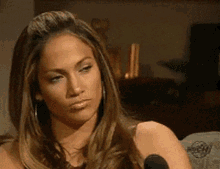 Serious Jlo Pouty Lips GIF