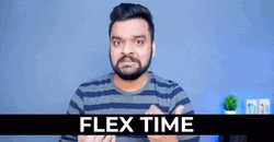 Serious Man Clarifying Flex Time GIF