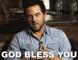 Serious Man God Bless You GIF