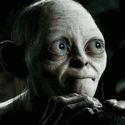 Serious Smeagol Thinking  GIF