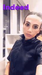 Serious Woman Hand Indeed GIF