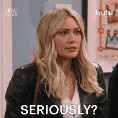 Serious Woman In Leather Jacket Hulu Ad GIF