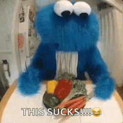 Sesame Steet Cookie Monster This Sucks  GIF