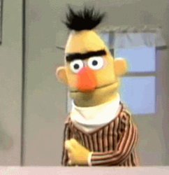 Sesame Street Bert Pass Out GIF