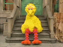 Sesame Street Big Bird Waiting GIF