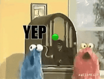 Sesame Street Characters Standing In Front Of Radio Saying Yep GIF