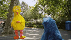 Sesame Street Cookie Monster Eat Frisbee GIF