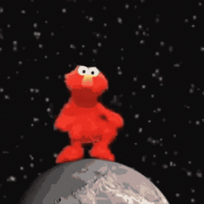 Sesame Street Elmo On Planet GIF