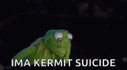 Sesame Street Ima Kermit Suicide No Worried Face GIF