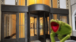 Sesame Street Kermit Suicide Falls Off Sky Scraper Explosion GIF
