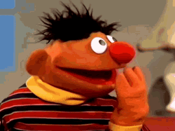 Sesame Street Show Orange Muppet Ernie Shaking My Head Reaction GIF