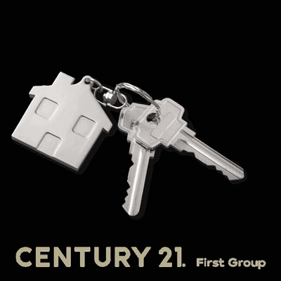 Set Of Keys With House Keychain Saying Closing Day GIF