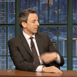 Seth Meyer Speed Up Check Watch Gesture GIF