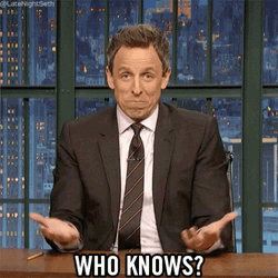 Seth Meyer Who Knows Hand Gesture GIF
