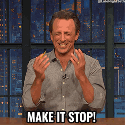 Seth Meyers Make It Stop GIF