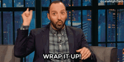 Seth Meyers Wrap It Up Now GIF