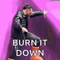 Seth Rollins Burning Down GIF