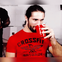 Seth Rollins Having A Drink GIF