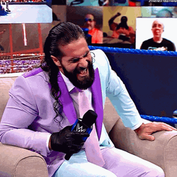 Seth Rollins In A Crazy Interview GIF