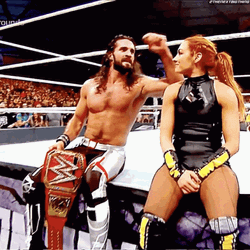 Seth Rollins With WWE Superstars GIF