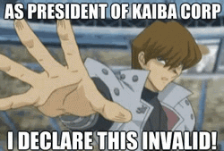 Seto Kaiba President Declaration GIF
