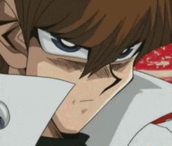 Seto Kaiba Using Three Cards GIF