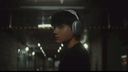 Seungmin Wearing Headphones GIF