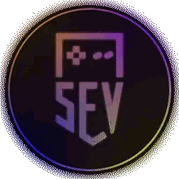 Sev Logo In Purple Circle Sticker
