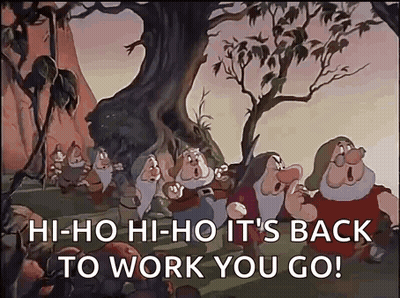Seven Dwarfs From Snow White In Forest GIF