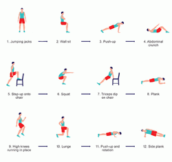 Seven Minute Workout With Crunches GIF