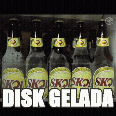 Several Bottles Of Skol Beer Are Lined Up In A Refrigerator GIF