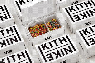 Several Boxes Of Kith Cereal Are Sitting On A Table GIF