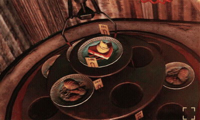 Several Plates Of Food Are On A Table And One Of Them Has A Price Tag That Says 300 GIF