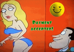 Sexy Animation Credit Card Payment Accepted GIF