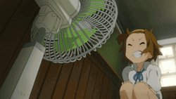 Sexy Anime Cute Electric Fan Ritsu Tainaka  GIF