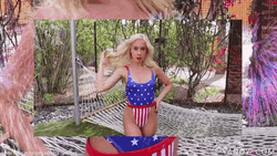 Sexy Bikini American Flag Theme GIF