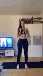 Sexy Curtsy Dumbbell Lunge  GIF