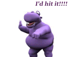 Sexy Funny Fat Hippo  GIF