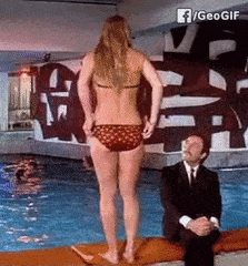 Sexy Funny Girl Swimming  GIF