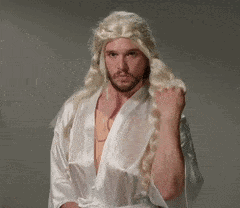 Sexy Funny Man In Wig  GIF