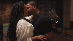Sexy Kissing Black American GIF