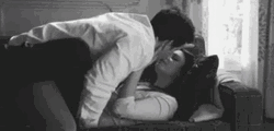 Sexy Kissing On The Couch GIF