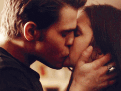 Sexy Kissing Stefan & Elena GIF
