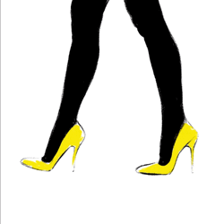 Sexy Legs Wearing High Heels Cartoon GIF