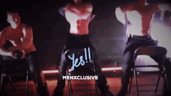 Sexy Muscled Happy Birthday Man Topless Flexing GIF