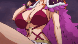 Sexy One Piece Nami Sitting GIF